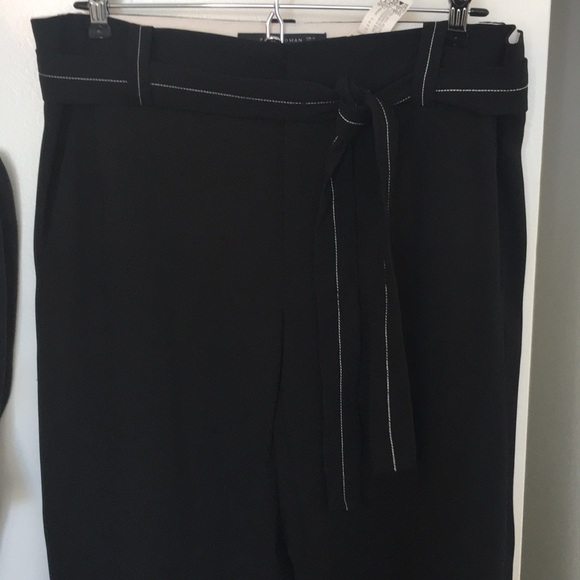 Zara Woman Contrasting Topstitching Palazzo Pants - Picture 4 of 7